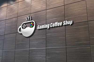 Gaming Coffee shop logo design illustration logo