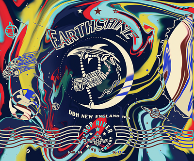 Earthshine Beer Can beer beer label brand brewery craft beer robot space