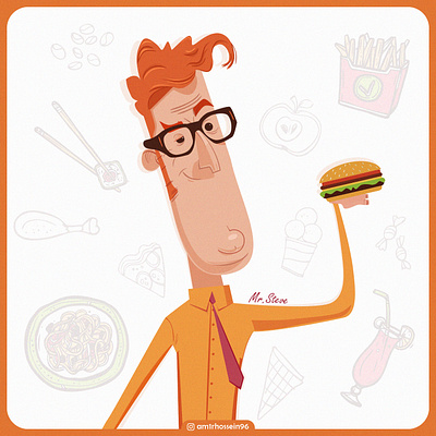 He Love McDonald's 🧡 2d adobe ai animation branding design dribbble food graphic design illustration illustrator ps vector yellow