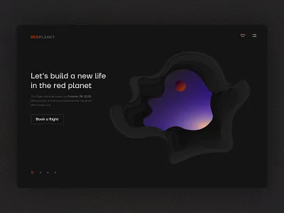 "RedPlanet" Website Concept cosmos design desktop illustration mars page planet red site space ui design uiux user experience user interface ux design web webdesign website website concept website design