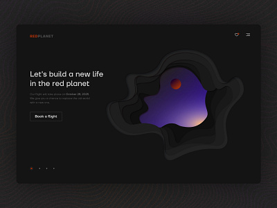 "RedPlanet" Website Concept cosmos design desktop illustration mars page planet red site space ui design uiux user experience user interface ux design web webdesign website website concept website design