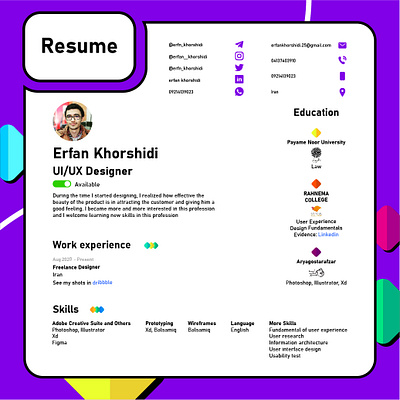 Resume design illustration