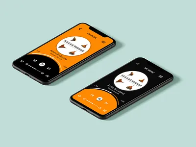 Music player app design ui