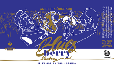 Blues Berry blueberry brand identity fort wayne mead meadery orchard
