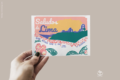 Dribble City Playoff Postcard city cityscape design flat flat illustration graphic design illustration lima peru south america typography vector