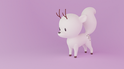 Hilda's Twig 3d animal blender character cute deer deer fox design fluffy fur hilda twig