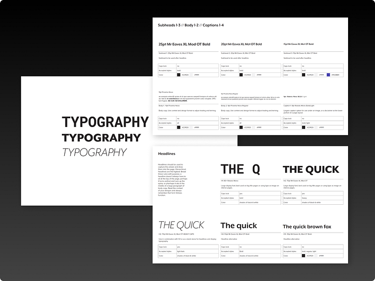 Typography guidelines layout by Mason on Dribbble