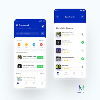 Mentrix app design app app design design figma mobile ui ui ui design uidesign uidesign uxdesign uiux figma uiux