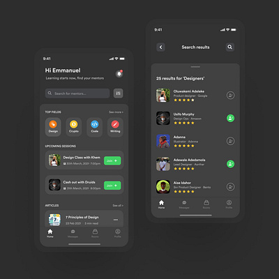 Mentrix app dark mode app app design design mobile ui ui ui design uidesign uidesign uxdesign uiux figma uiux