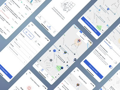 Vehicle Tracking App design interface tracking ui ux