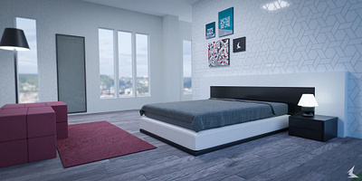 Bedroom Hotel 3d art 3d illustration architecture archiviz building creative design graphicdesign