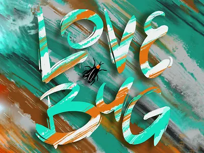 LOVE BUG COVER album art album artwork album artwork design album cover album cover design branding bug design illustration logo love music paint typography