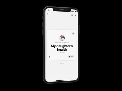 Prayer Card app ios iphone mobile prayer ui