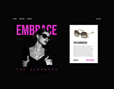 Sunglass Website Concept design dribble dribbleartist ecommerce fashion landingpage ui web website
