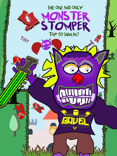 Monster Stomper Game Ideation appdesign barskydesign branding design designer designforhire designsystem gamedesign graphic design illustration logo ui