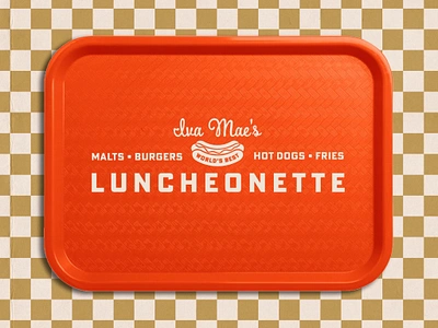 Luncheonette Branding brunch burger checker board diner diner branding diner logo food hot dog los angeles lunch luncheonette prop design restaurant retro vintage