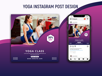 Yoga Instagram Post Design ads banner advertising banner design branding concept day of yoga facebook ad instagram post instagram stories meditation training woman yoga yoga class yoga pose yoga social media post