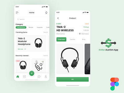 Dollar Auction App UI/UX Design app app design prototype uiux uiuxdesign uiuxdesigner