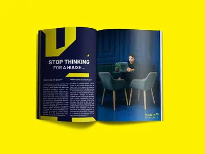Modern Realstate Magazine Design brand identity design branding magazine design modern real estate