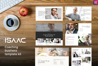 Business Coaching Elementor Template Kit business coaching design elementor template ui ux website