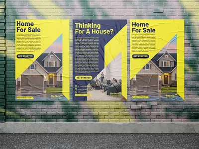 Modern Realstate Poster design brand identity branding modern real estate poster design