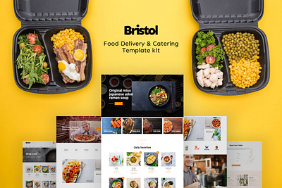 Food Delivery & Catering Elementor Template Kit catering delivery design elementor food template ui ux website