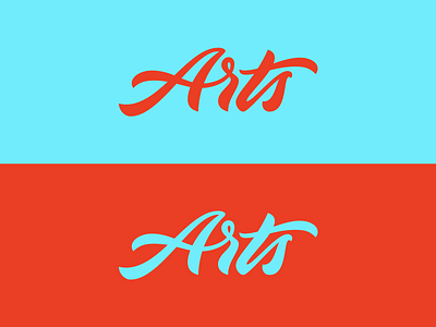 Arts calligraphy cursive lettering logo