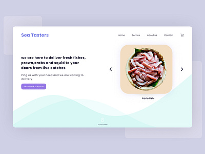 Landing page branding concept art design figma icon illustration minimal sea taster typography ui uidesign vector visual design web web ui website