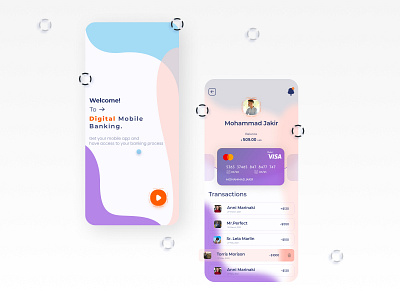 Digital Mobile Banking | Concept Mobile UI branding design digital digital banking mobile mobile app mobile app design mobile application mobile design mobile ui modern design ui ui ux design ui design uidesign uiux ux