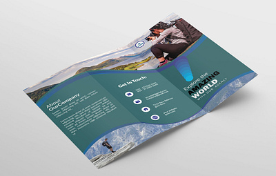 Travel trifold brochure bifold brochure design flyer designs logo trifold brochure design