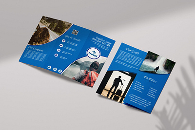 Travel Trifold brochure bifold brochure design flyer designs illustration logo trifold brochure design