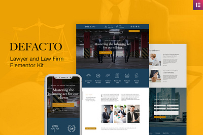 Lawyer & Law Firm Elementor Template Kit design elementor law firm lawyer template ui ux website