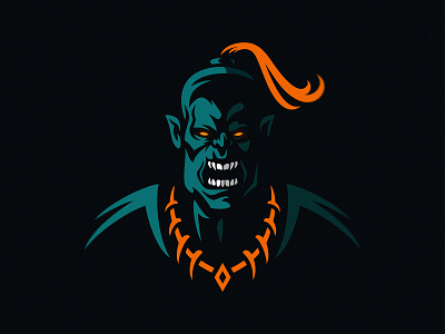 Orc Mascot angry dmitry krino esport logo evil knight lord of the rings mascot mascot logo monster moria orc sorcerer vampire warrior