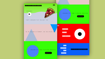 Eat Pizza Studio Concept design ui ui design ux ui ux design web web design website website concept website design