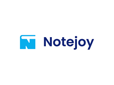 Notejoy book chat clever communicate creative design joy logo minimal note paper simple speak talk task