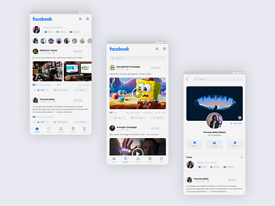 Facebook Mobile App Redesign facebook mobile app mobile ui uidesign uiuxdesign