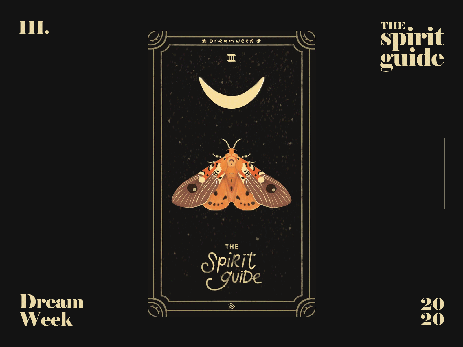 Dream Week 2020 - Spirit Guide animated art concept dreams fantasy gif illustration moth procreate prompt spirit guide tarot