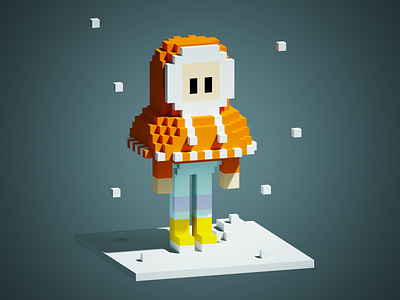 Lars 👀 3d 3d character 3d illustration character cute game illustraion isometric lars magicavoxel röki snow videogame