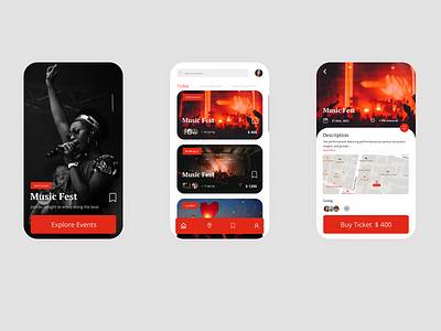 Event App UI app design appdesigner design designer event app ui uibeginner uidesign uidesigner