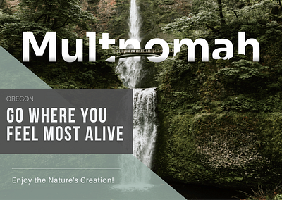 Multnomah waterfall adventure adventure time beautiful design enjoy the moment figmadesign oregon scenery travel ui ux waterfall web