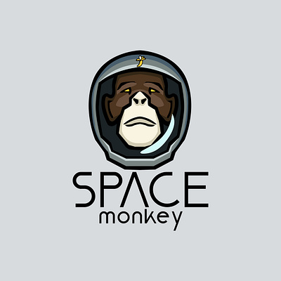 Space monkey art branding clean design graphic design illustration illustrator logo minimal pintrest