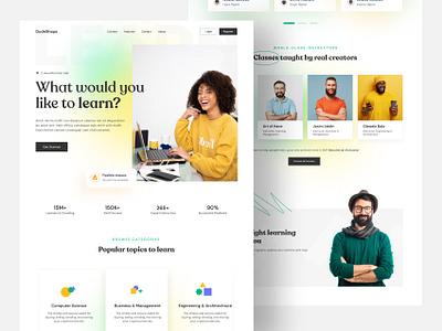 eLearning Course Website Landing Page 2021 app best shot coach course design ecommerce education elearning ios landingpage learning mobile app design online trandy 2021 typography ui ux web web deisgn