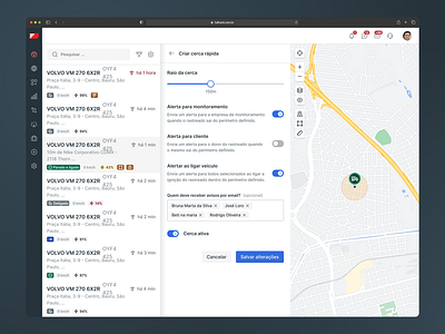 Geofence Settings interface tracking ui ux