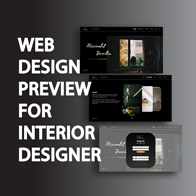 WEB DESIGN FOR INTERIOR DESIGN app dark ui design illustration ui ux web website