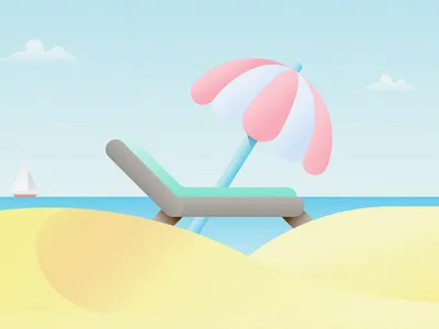 Holidays affinity designer beach designer flat design holidays illustration madeinaffinity vacation vector