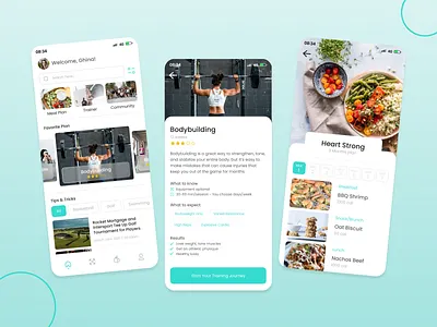 Sport Apps app application awesome design body building community design design challenge designs heathy meal inspiration meal plan mobile app sport app trend trend design trendy design ui ui design