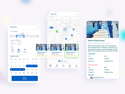 Msayef appartments booking filter map reservation slider