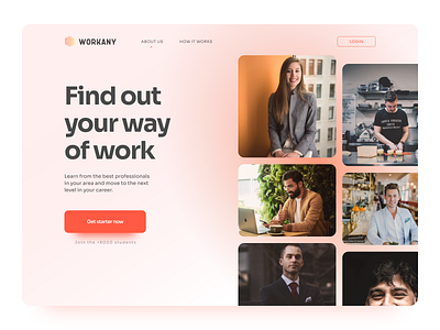 Workany Website - UX/UI design landing page ui uidesign ux ui design uxdesign website