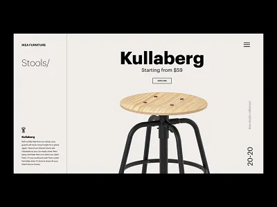 Kullaberg Product Page | Ikea concept design ecommerce egypt ikea product page ui ui ux uiux ux web web design