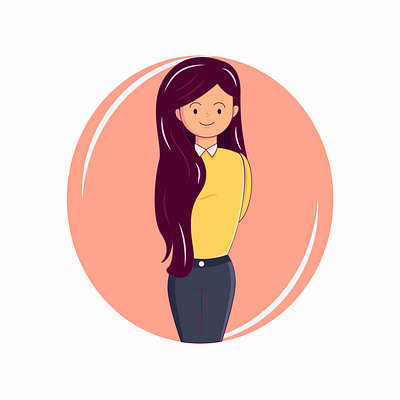 College Girl art artist characterdesign design girl illustraion illustrator nepal nepali vector